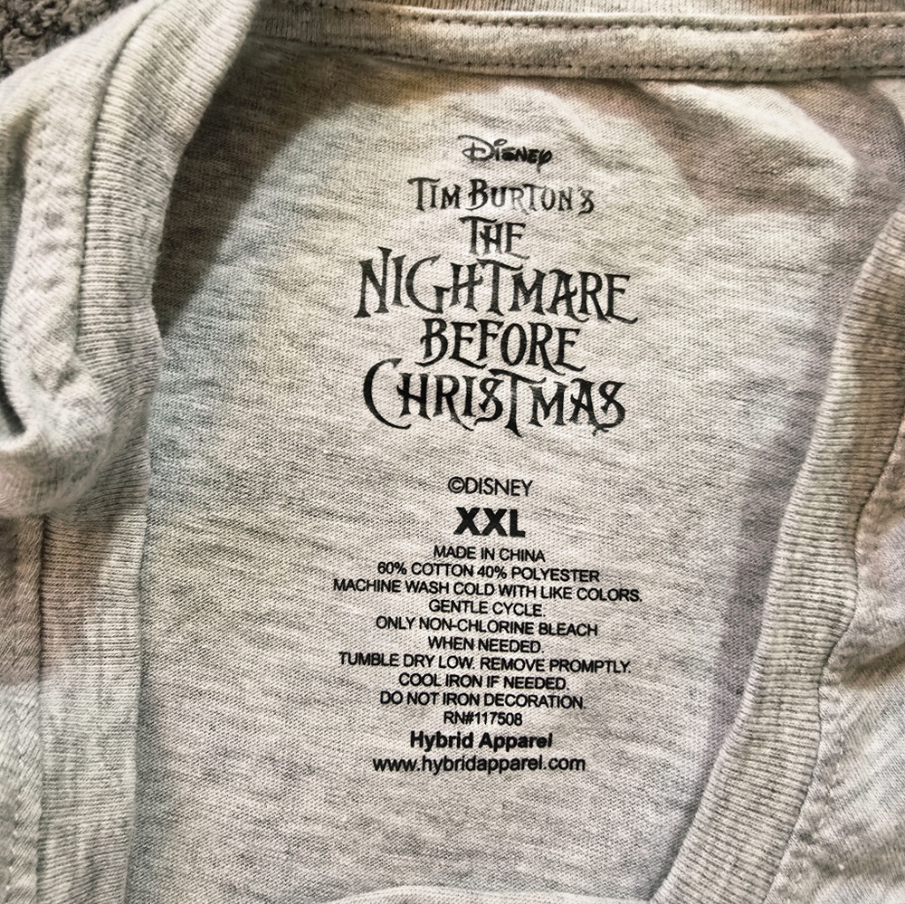 Disney Tim Burton's The Nightmare Before Christmas Graphic Tee - Gray - Picture 5 of 5